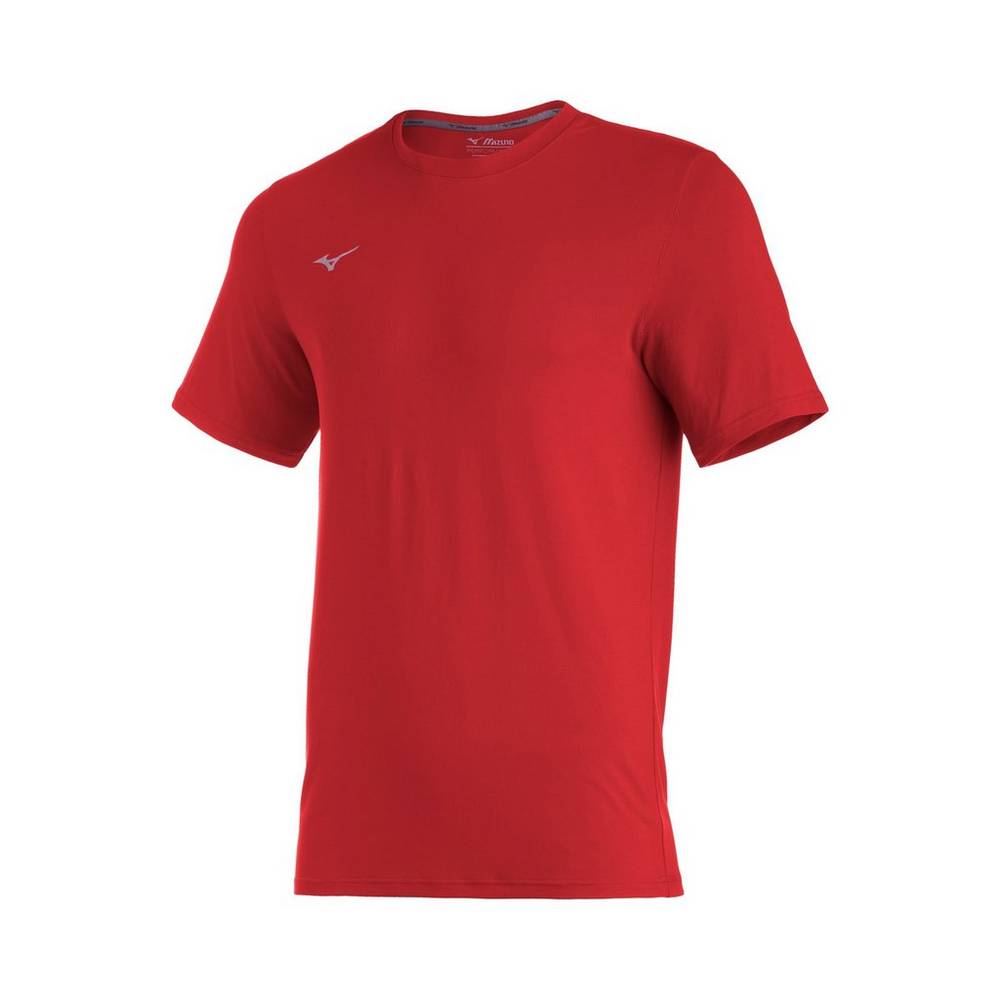 Mens Mizuno Comp Diamond Short Sleeve Crew Baseball T-Shirts Red Philippines (NTPODS928)